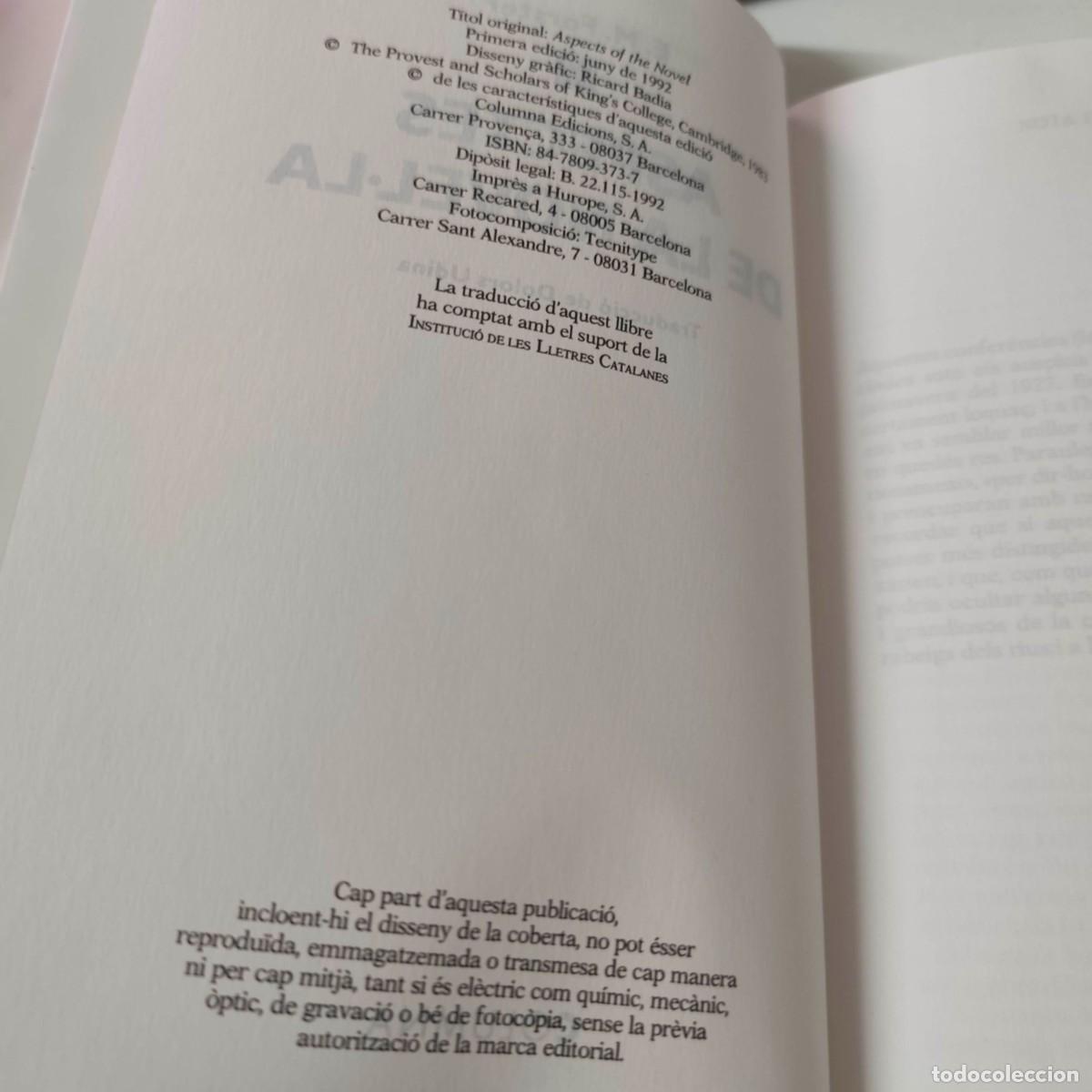 Libros de segunda mano: E.M. Forster Aspectes de la novel&middot;la - Foto 3