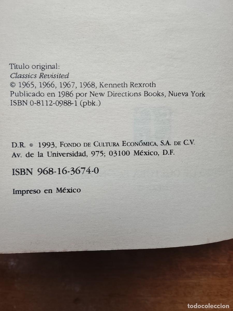 Libros de segunda mano: Kenneth Rexroth, Recordando a los cl&aacute;sicos - Foto 3