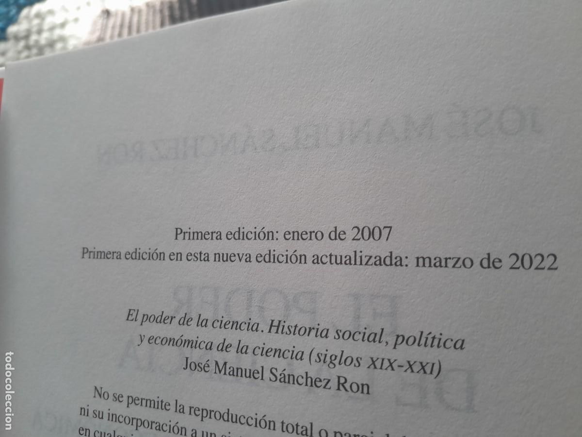 Libros de segunda mano: EL PODER DE LA CIENCIA. JOSE MANUEL SANCHEZ RON. CRITICA MARZO 2022 - Foto 5