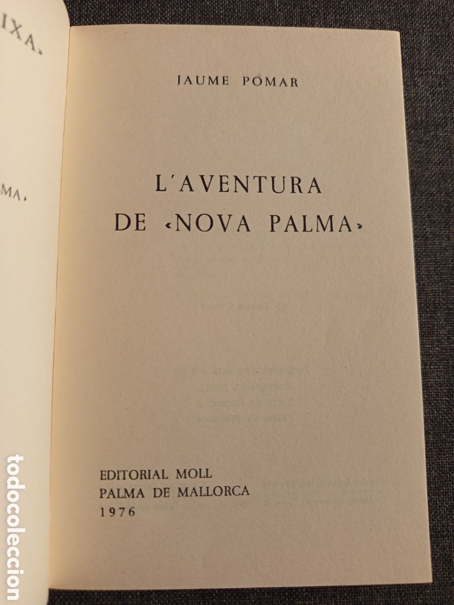 Libros de segunda mano: LAVENTURA DE NOVA PALMA (JAUME POMAR) - Foto 2