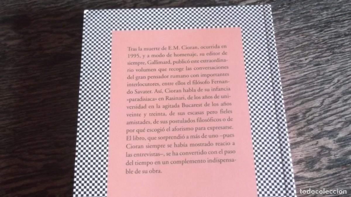 Libros de segunda mano: Conversaciones. E.M.Cioran Edt Tusqu&eacute;ts - Foto 4