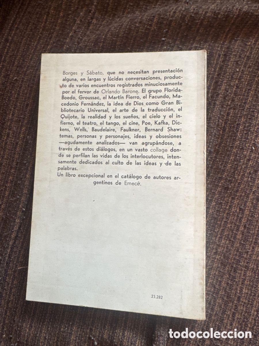Libros de segunda mano: Di&aacute;logos Borges Sabato 1 edici&oacute;n 1976 - Foto 2