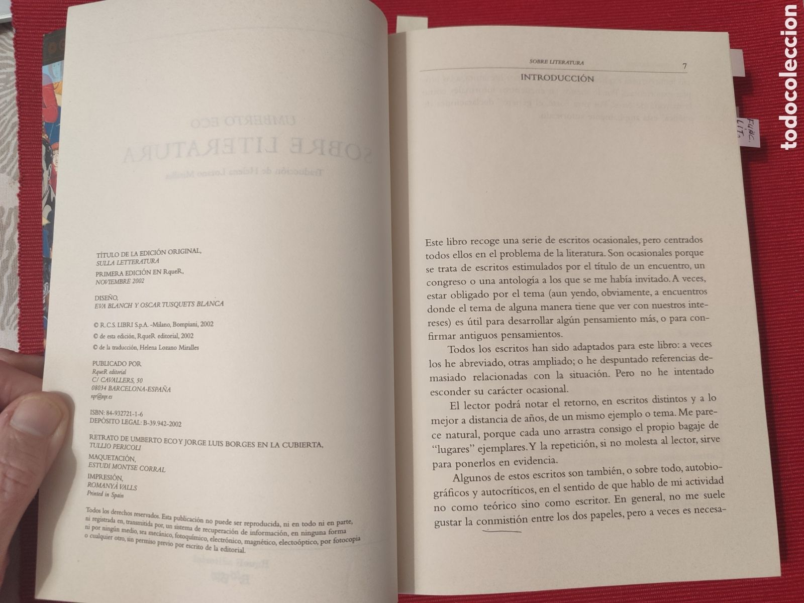 Libros de segunda mano: &rdquo;Sobre Literatura&rdquo; Umberto Eco. - Foto 8