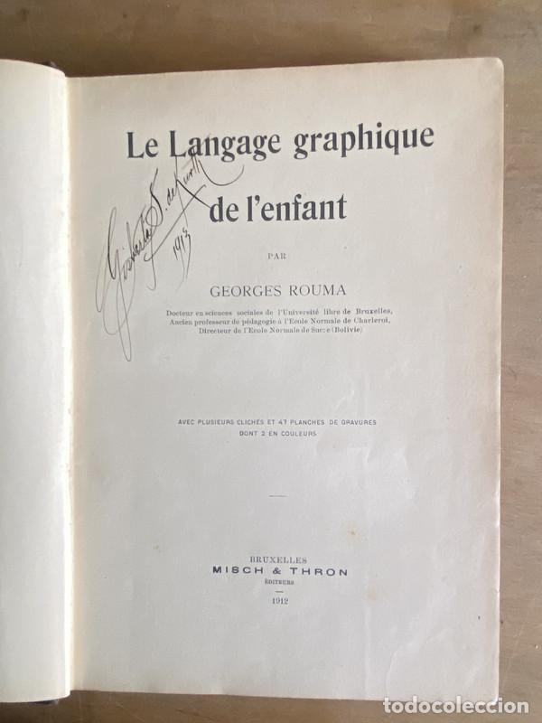 Libros de segunda mano: Le Langage graphique de lenfant - Rouma Georges - Foto 1