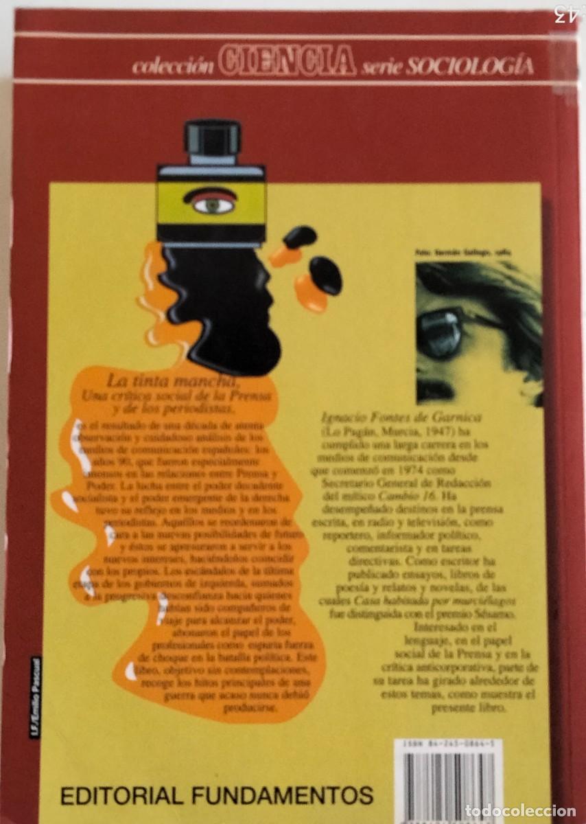 Libros de segunda mano: Ignacio Fontes de Garnica-La tinta mancha.Fundamentos.2000. - Foto 2