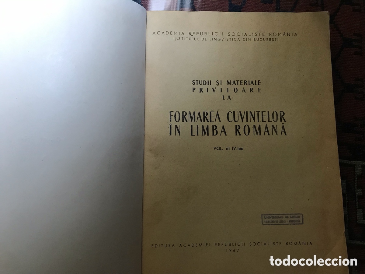 Libros de segunda mano: Formarea cuvintelor in limba romana. Studii si materiale privitoare la.. - Foto 3