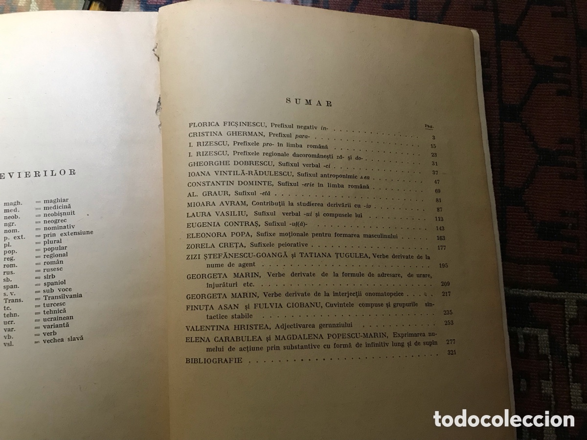Libros de segunda mano: Formarea cuvintelor in limba romana. Studii si materiale privitoare la.. - Foto 4