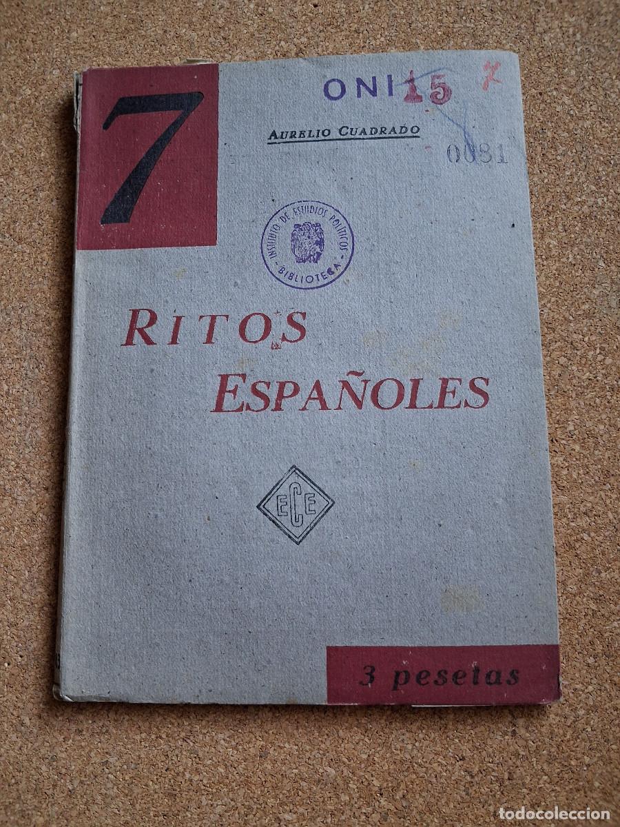 Libros de segunda mano: Ritos espa&ntilde;oles. Ensayo. Cuadrado (Aurelio) - Foto 1