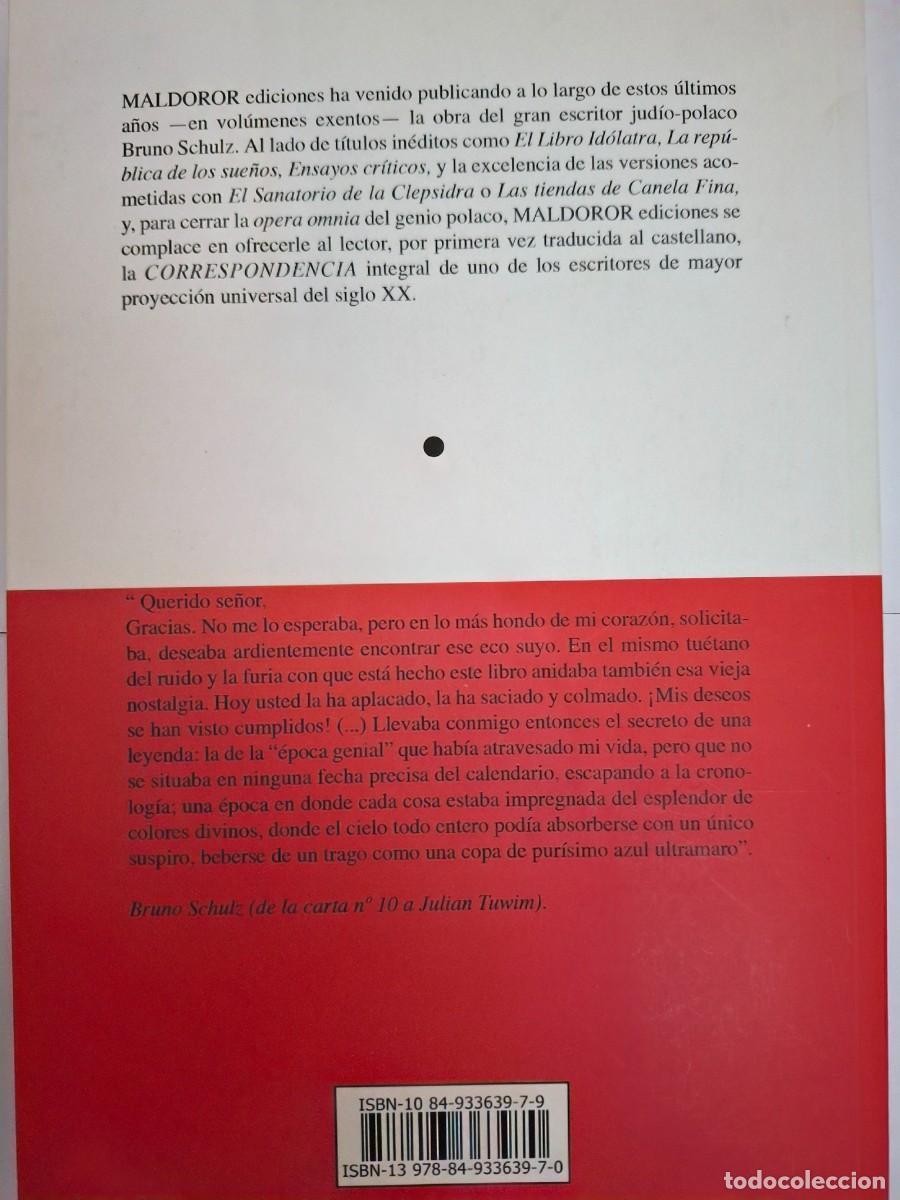 Libros de segunda mano: BRUNO SCHULZ: CORRESPONDENCIA - Foto 4