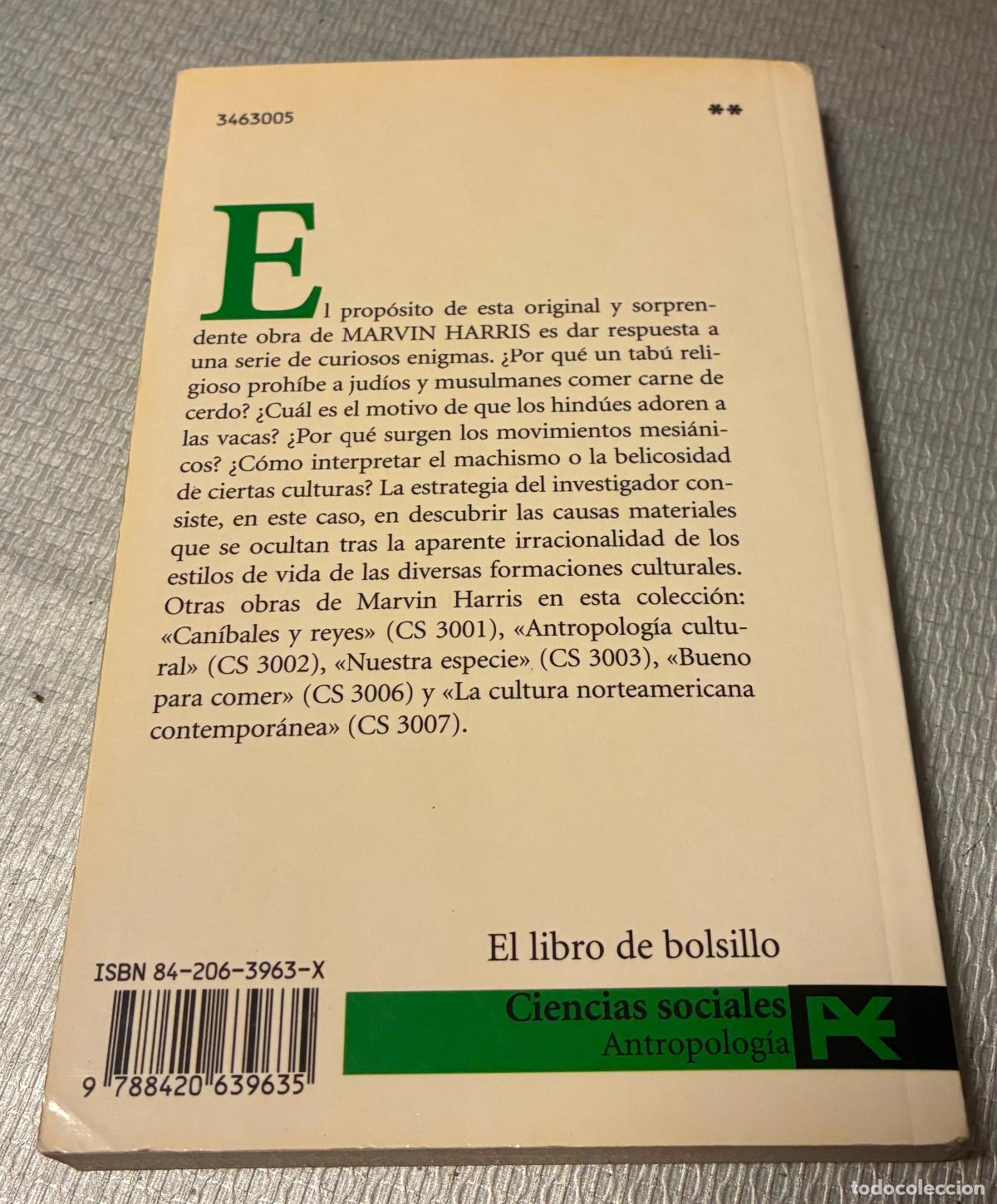 Libros de segunda mano: VACAS CERDOS, GUERRAS Y BRUJAS Marvin Harris - Foto 4