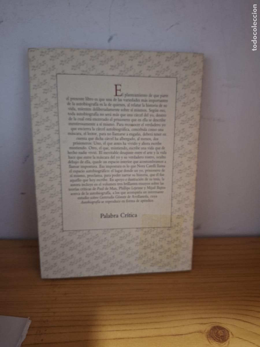 Libros de segunda mano: El espacio autobiogr&aacute;fico - Nora Catelli - Foto 2