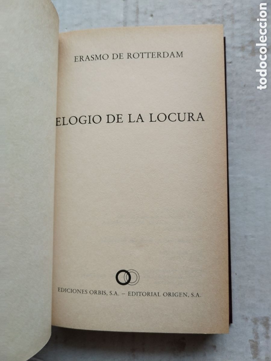 Libros de segunda mano: ELOGIO DE LA LOCURA/ERASMO DE ROTTERDAM - Foto 2