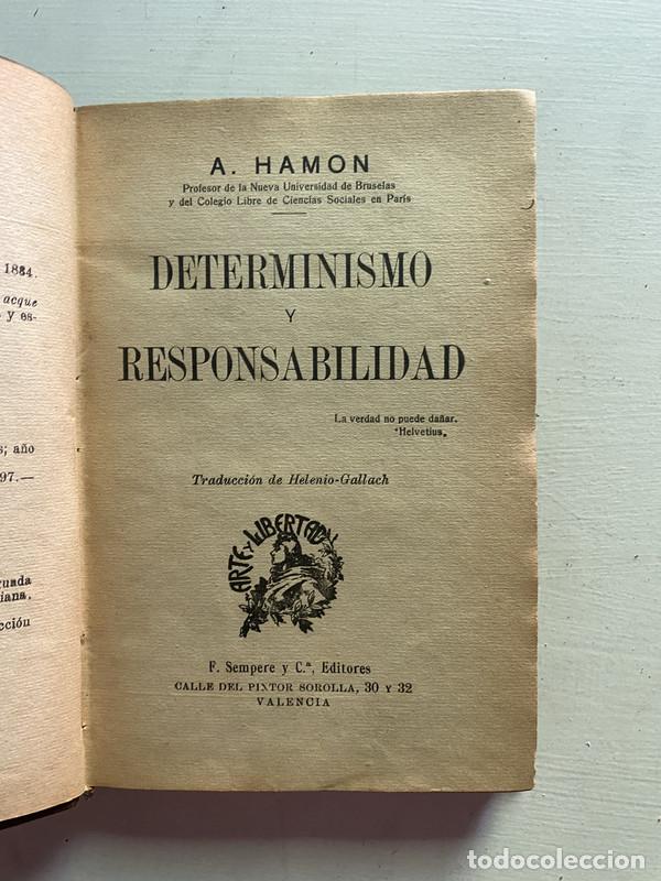 Libros de segunda mano: Determinismo y responsabilidad - Hamon A. - Foto 1