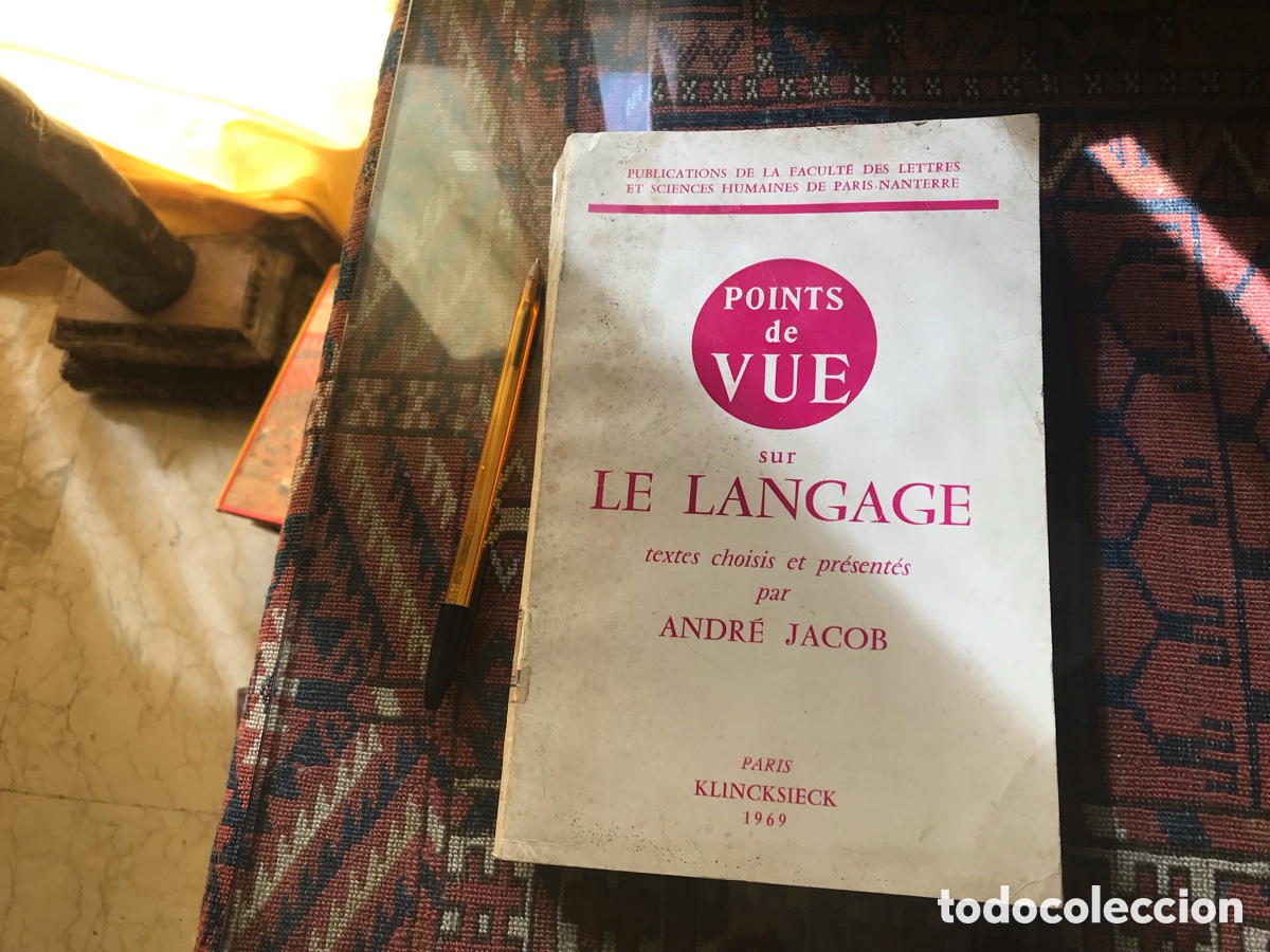 Libros de segunda mano: Points de vue sur le langage. Par&iacute;s Klincksieck 1969