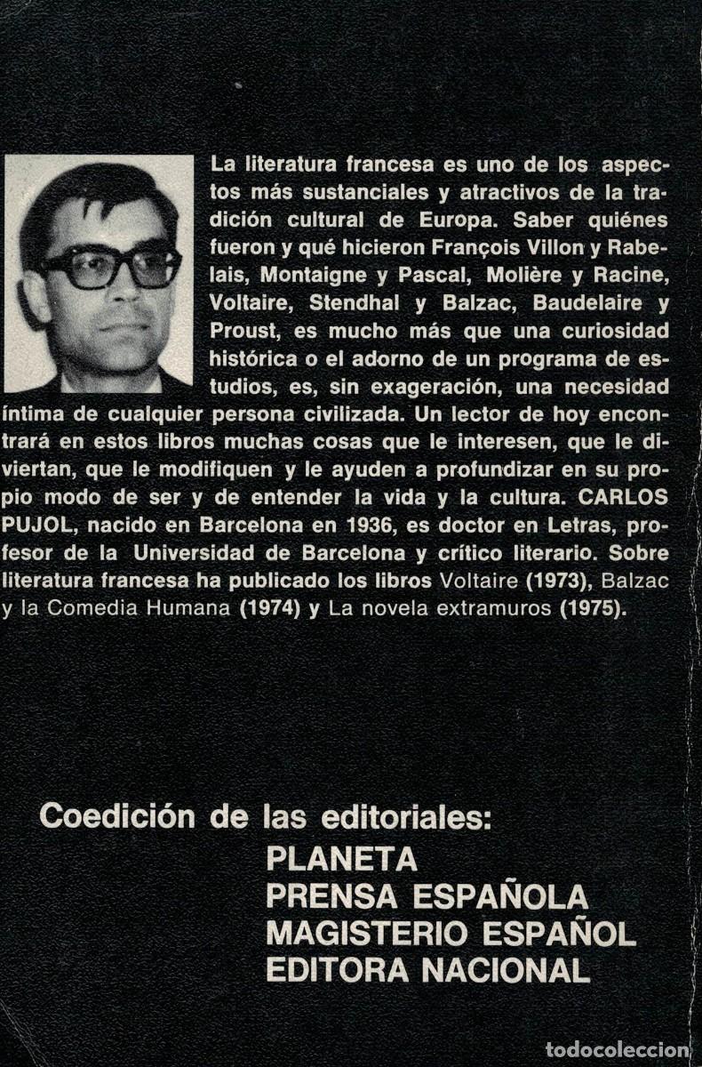 Libros de segunda mano: Carlos Pujol, Abec&eacute; de la literatura francesa - Foto 2