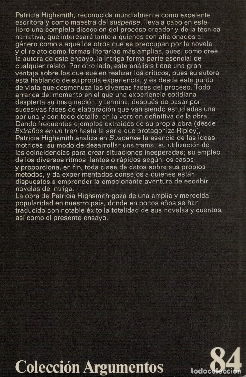 Libros de segunda mano: Patricia Highsmith, &rdquo;Suspense&rdquo; C&oacute;mo se escribe una novela de intriga - Foto 2