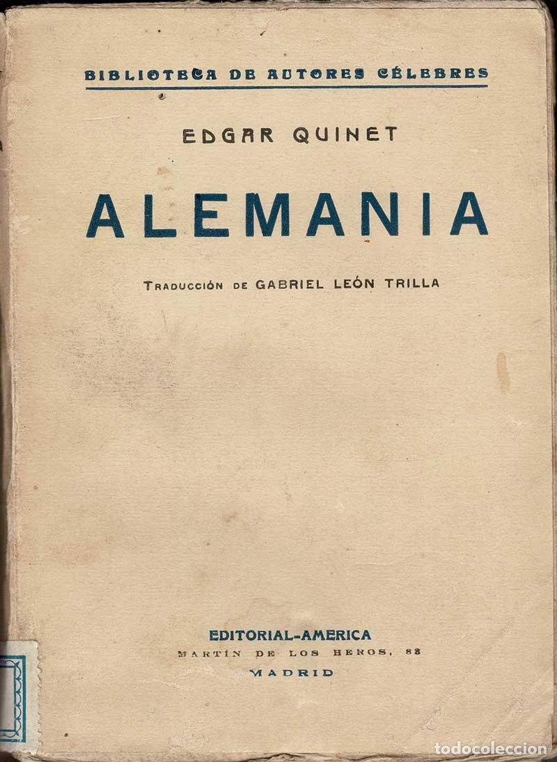 Libros de segunda mano: Alemania - Edgar Quinet - Foto 1