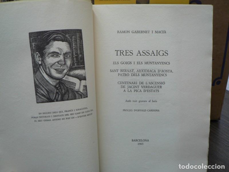 Libros de segunda mano: Tres assaigs - Gabernet Macia, Ramon - AUTOR-EDITOR - Foto 2