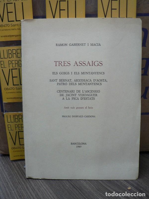 Libros de segunda mano: Tres assaigs - Gabernet Macia, Ramon - AUTOR-EDITOR - Foto 1