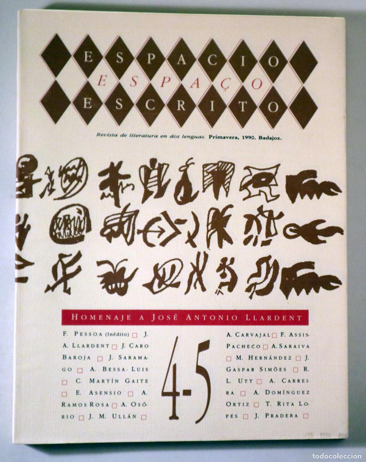 Libri di seconda mano: Llardent, Jos&eacute; Antonio - ESPACIO / ESPA&Ccedil;O N&ordm; 4-5 - Badajoz 1990 - Ilustrado