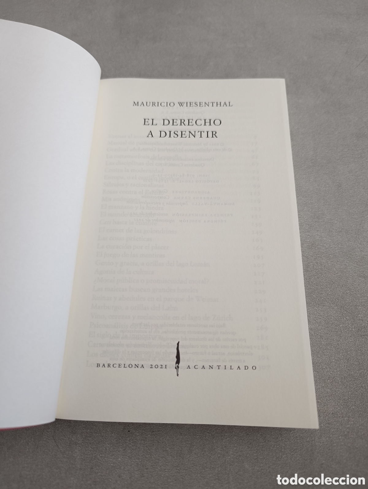 Libros de segunda mano: EL DERECHO A DISENTIR. Mauricio Wiesenthal. - Foto 4