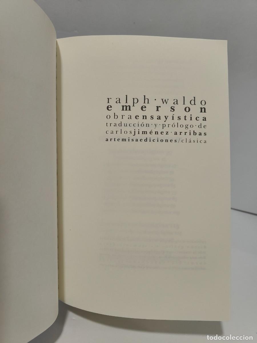 Libros de segunda mano: OBRA ENYAS&Iacute;STICA - RALPH WALDO EMERSON - Artemisa Ediciones - Foto 7