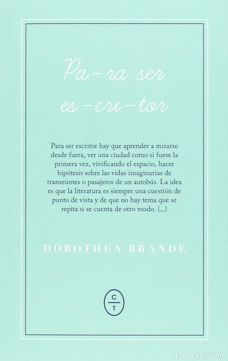 Libros de segunda mano: Para ser escritor. - Brande, Dorothea.