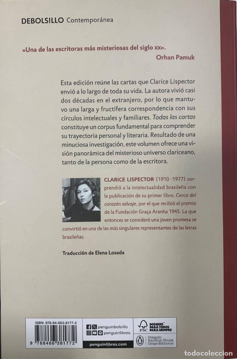 Libros de segunda mano: TODAS LAS CARTAS, CLARICE LISPECTOR, DEBOLS!LLO EDITORIAL - Foto 2