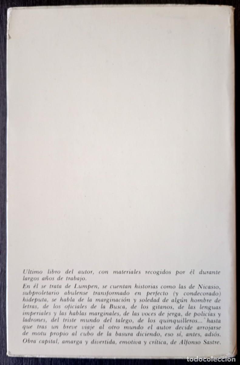 Libros de segunda mano: Alfonso Sastre . Lumpen, marginaci&oacute;n y jerigon&ccedil;a - Foto 2