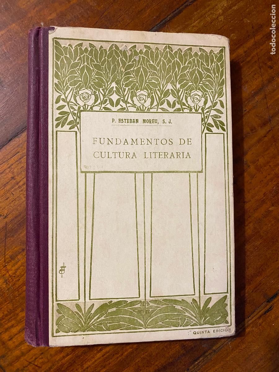Libros de segunda mano: Fundamentos de cultura literaria 1923 - Mor&eacute;u Lacruz, Esteban