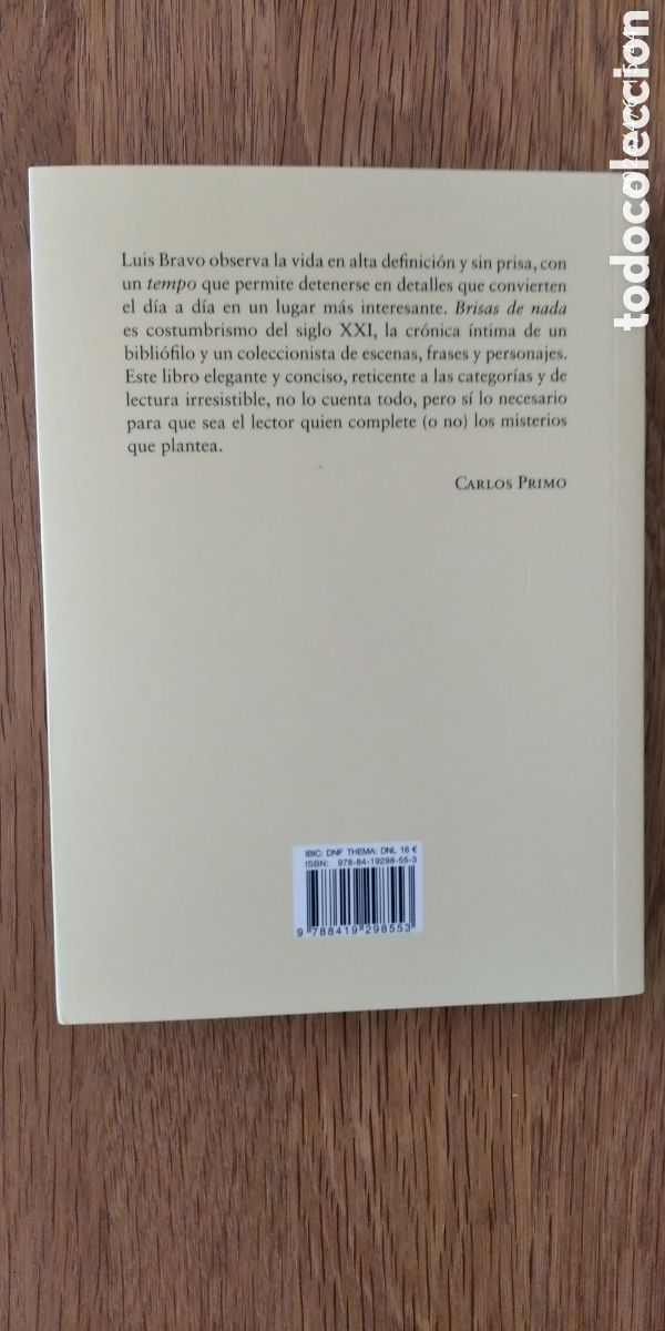 Libros de segunda mano: Luis Bravo. Brisas de nada. - Foto 2