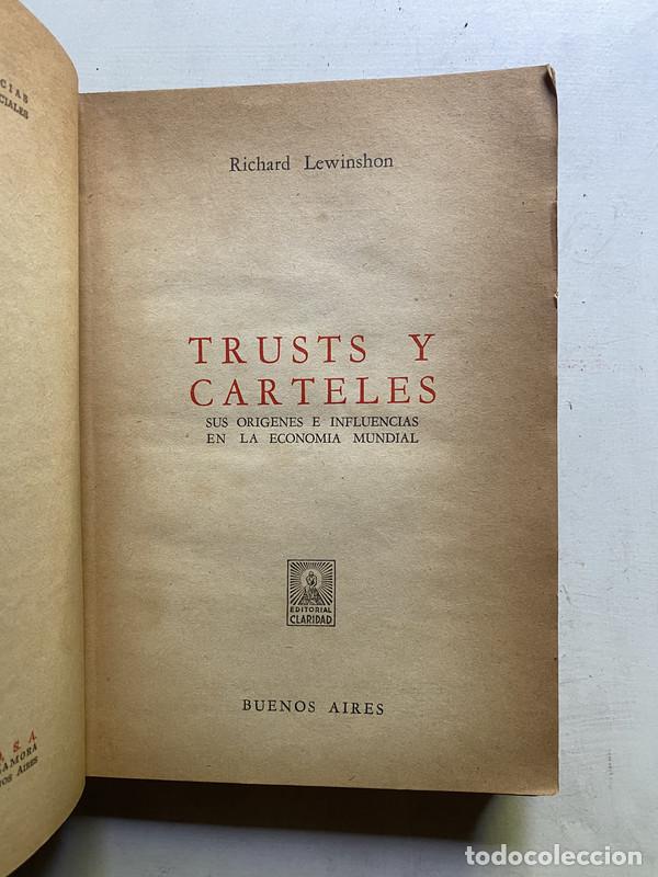 Second hand books: Trusts y carteles - Lewinshon Richard