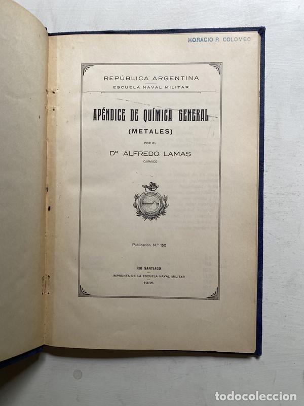 Libri di seconda mano: Apendice de quimica general - Lamas Alfredo