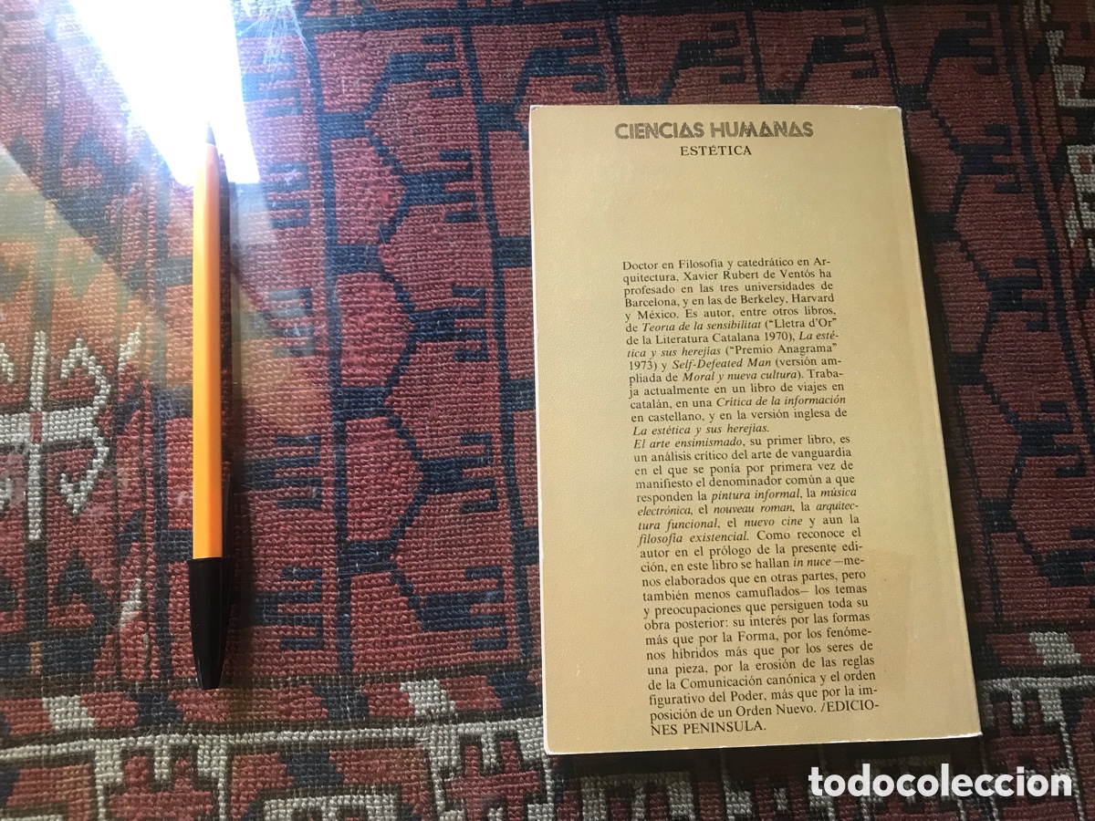 Libros de segunda mano: El arte ensimismado. Xavier Rubert de Vent&oacute;s. Ediciones Pen&iacute;nsula - Foto 3