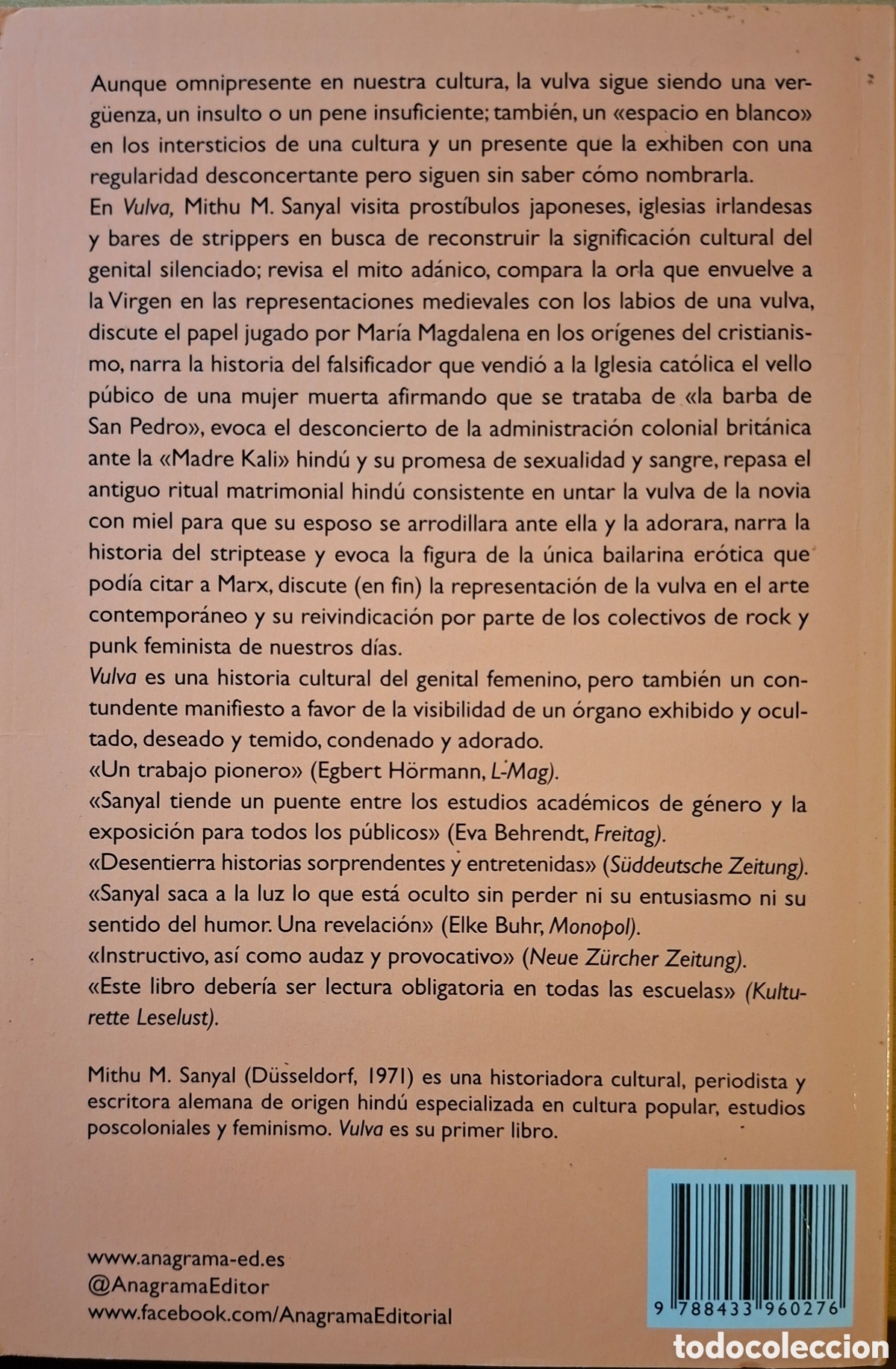 Libros de segunda mano: M. Sanyal, Mithu; VULVA. Anagrama Compactos, 2018 - Foto 2