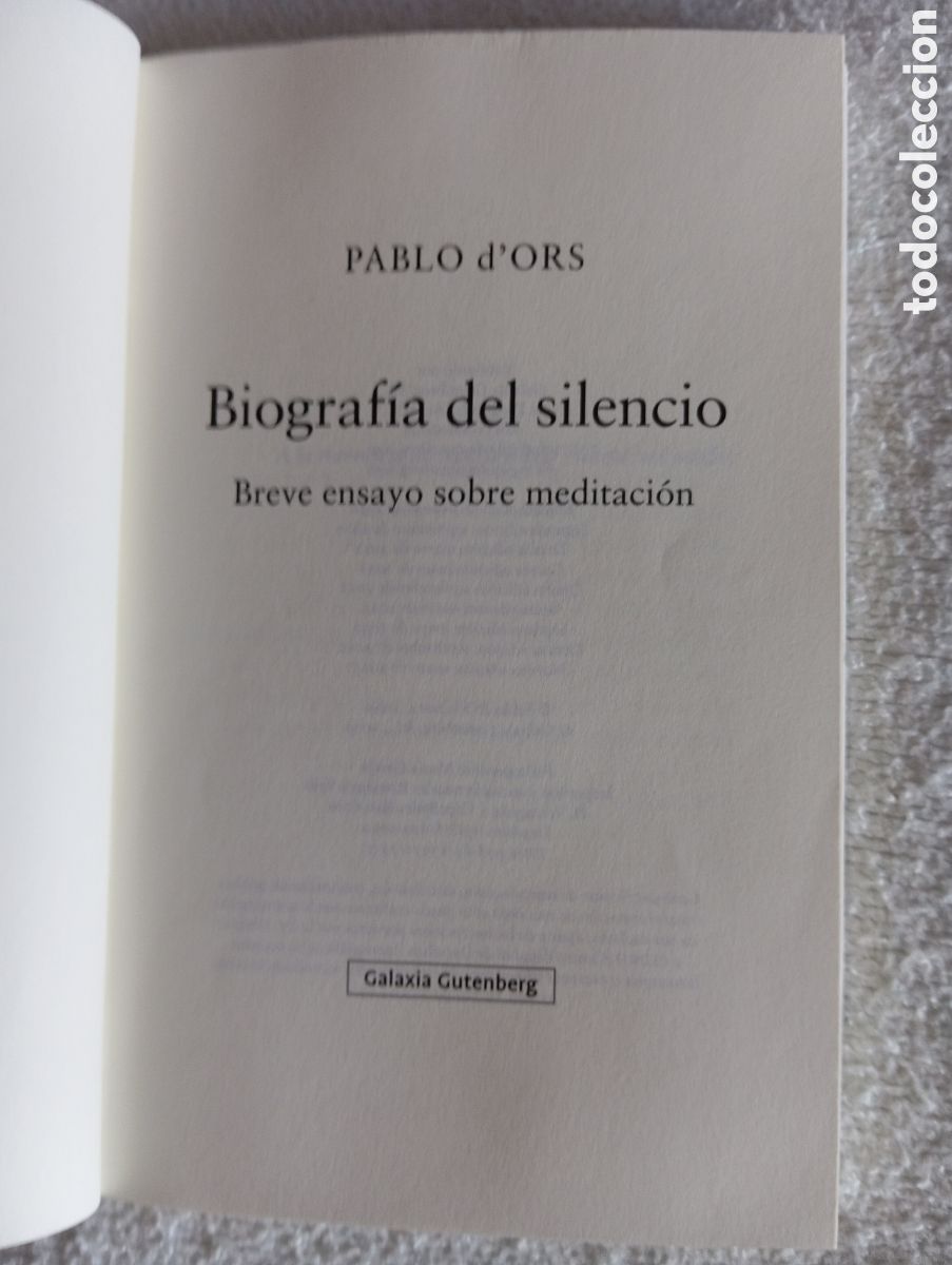 Libros de segunda mano: Libro Biograf&iacute;a del silencio &ndash; de Pablo dOrs - Foto 4