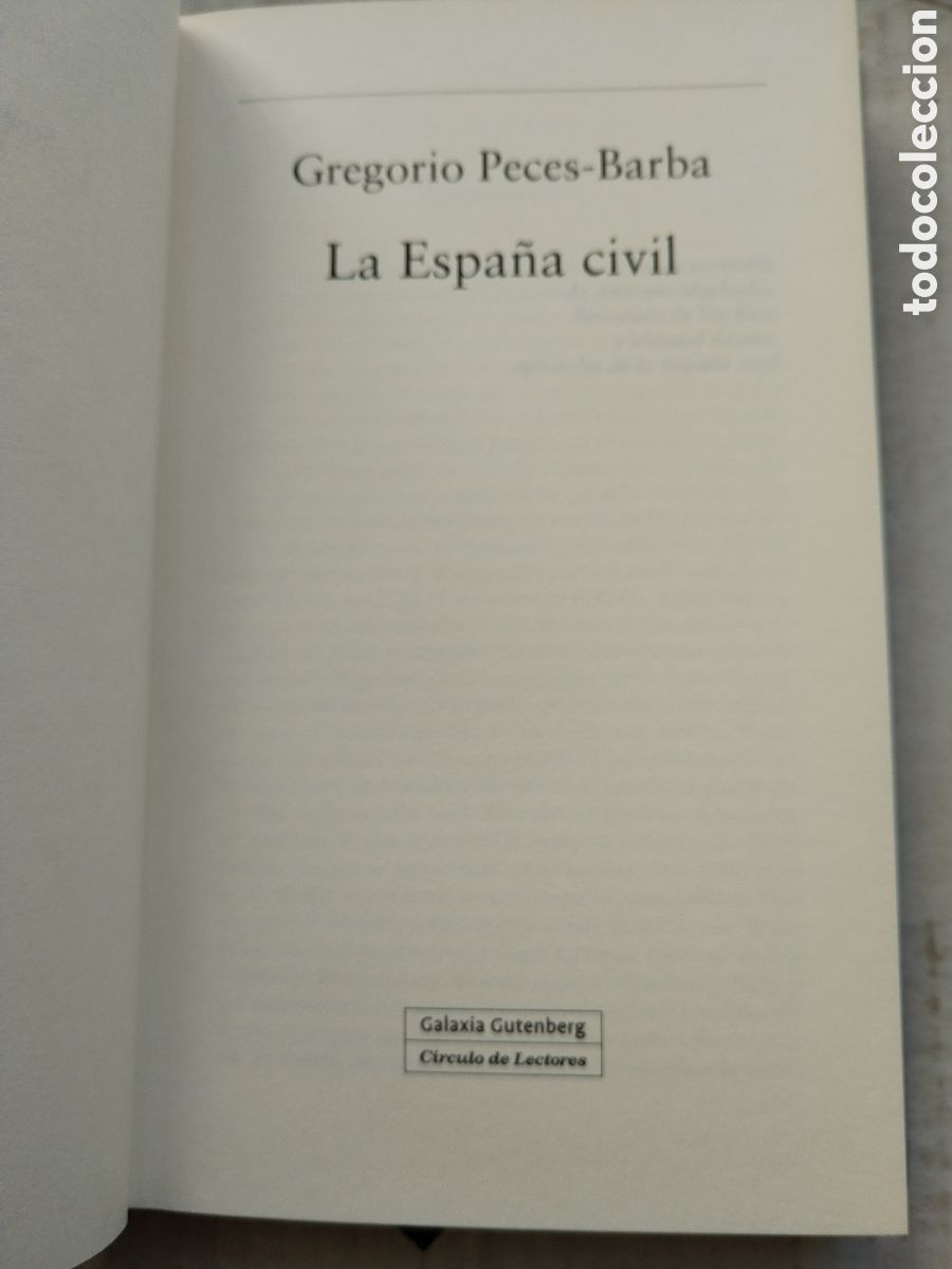 Libros de segunda mano: LA ESPA&Ntilde;A CIVIL/GREGORIO PECES BARBA - Foto 2