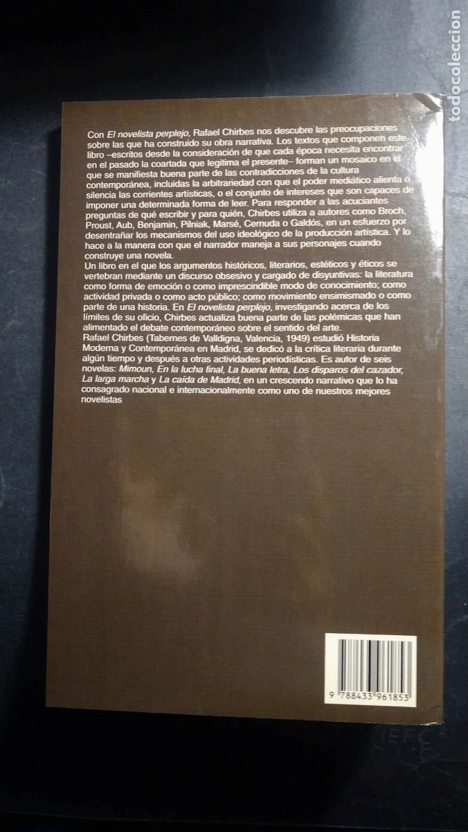 Libros de segunda mano: EL NOVELISTA PERPLEJO - RAFAEL CHIRBES - Foto 2