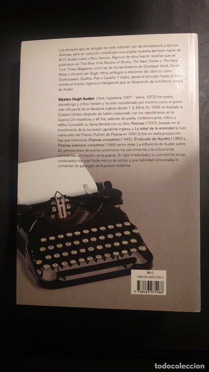Libros de segunda mano: PR&Oacute;LOGOS Y EP&Iacute;LOGOS - W.H.AUDEN - Foto 2