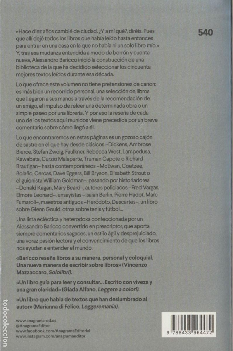 Libros de segunda mano: Una cierta idea de mundo / Alessandro Baricco - Foto 2