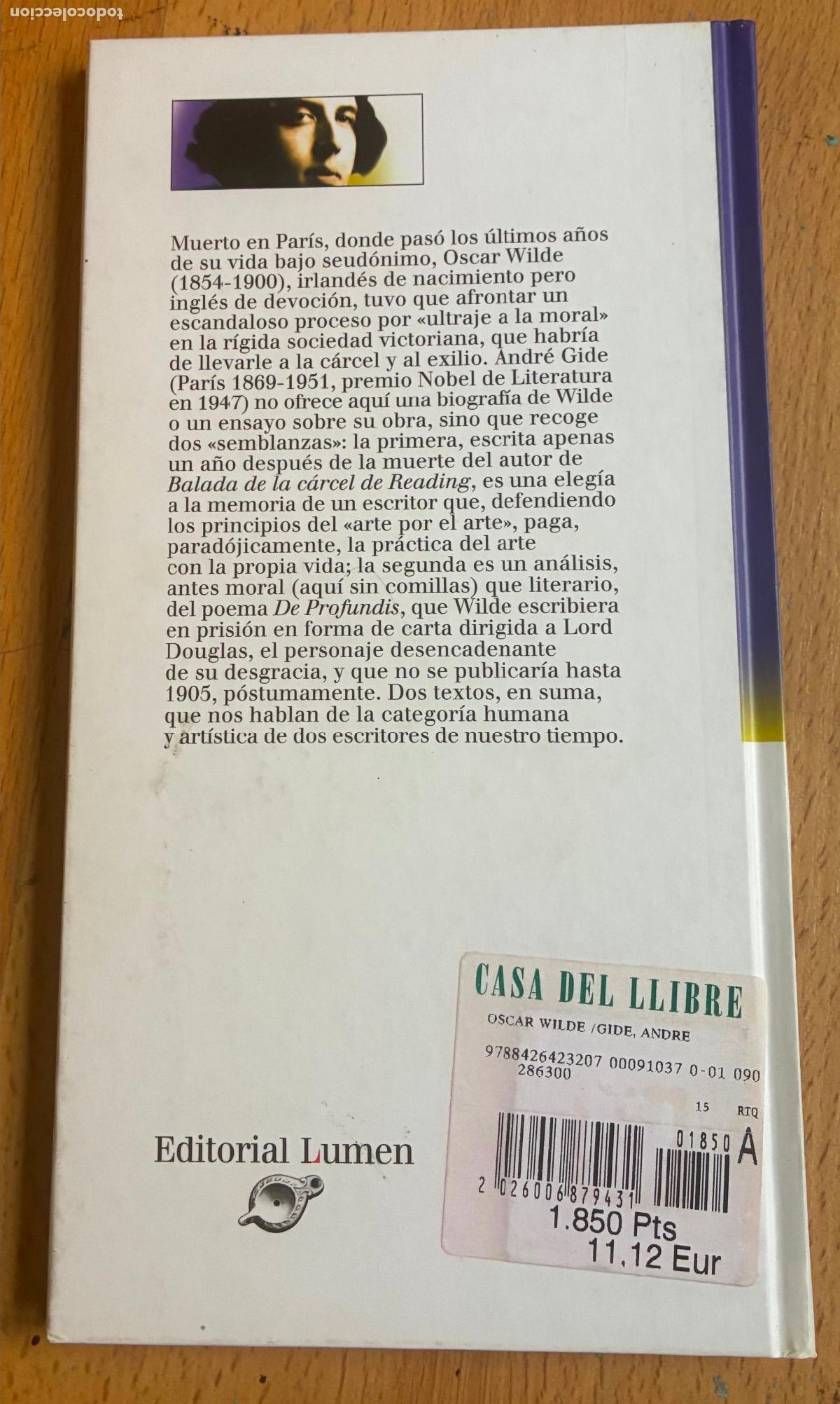 Libros de segunda mano: OSCAR VILDE, Andre Gide - Foto 2