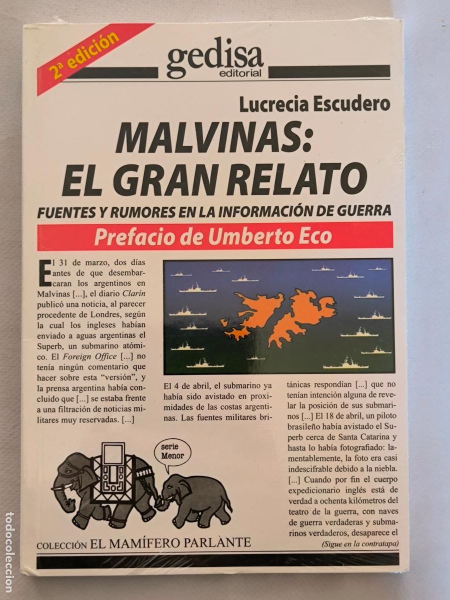Libros de segunda mano: MALVINAS: EL GRAN RELATO - LUCRECIA ESCUDERO - GEDISA - NUEVO, PRECINTADO (6O*w)