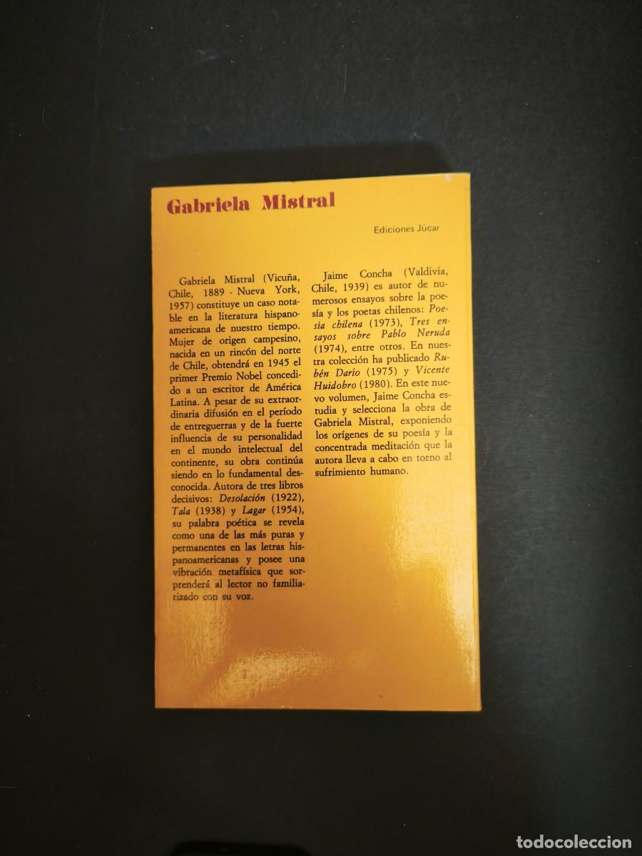 Libros de segunda mano: Gabriela Mistral - Jaime Concha - Foto 2