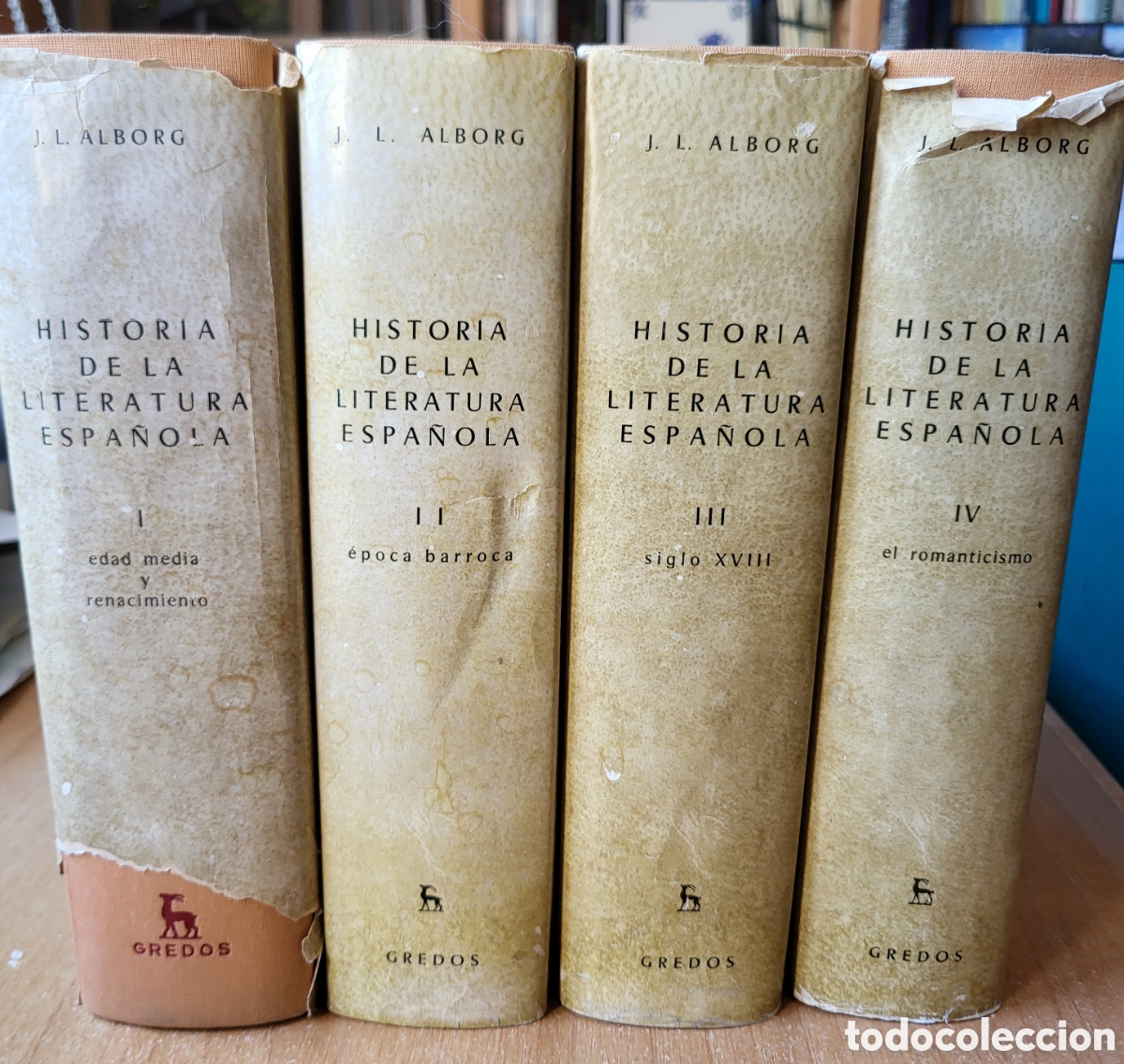 Libros de segunda mano: Alborg. Historia de la Literatura Espa&ntilde;ola. Vols. I al IV. Grdos, 1980