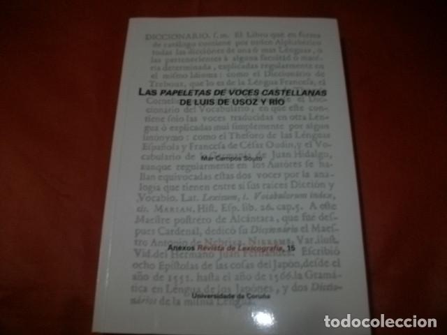 Libros de segunda mano: LAS PAPELETAS DE VOCES CASTELLANAS DE LUIS USOZ Y R&Iacute;O - MAR CAMPOS SOUTO