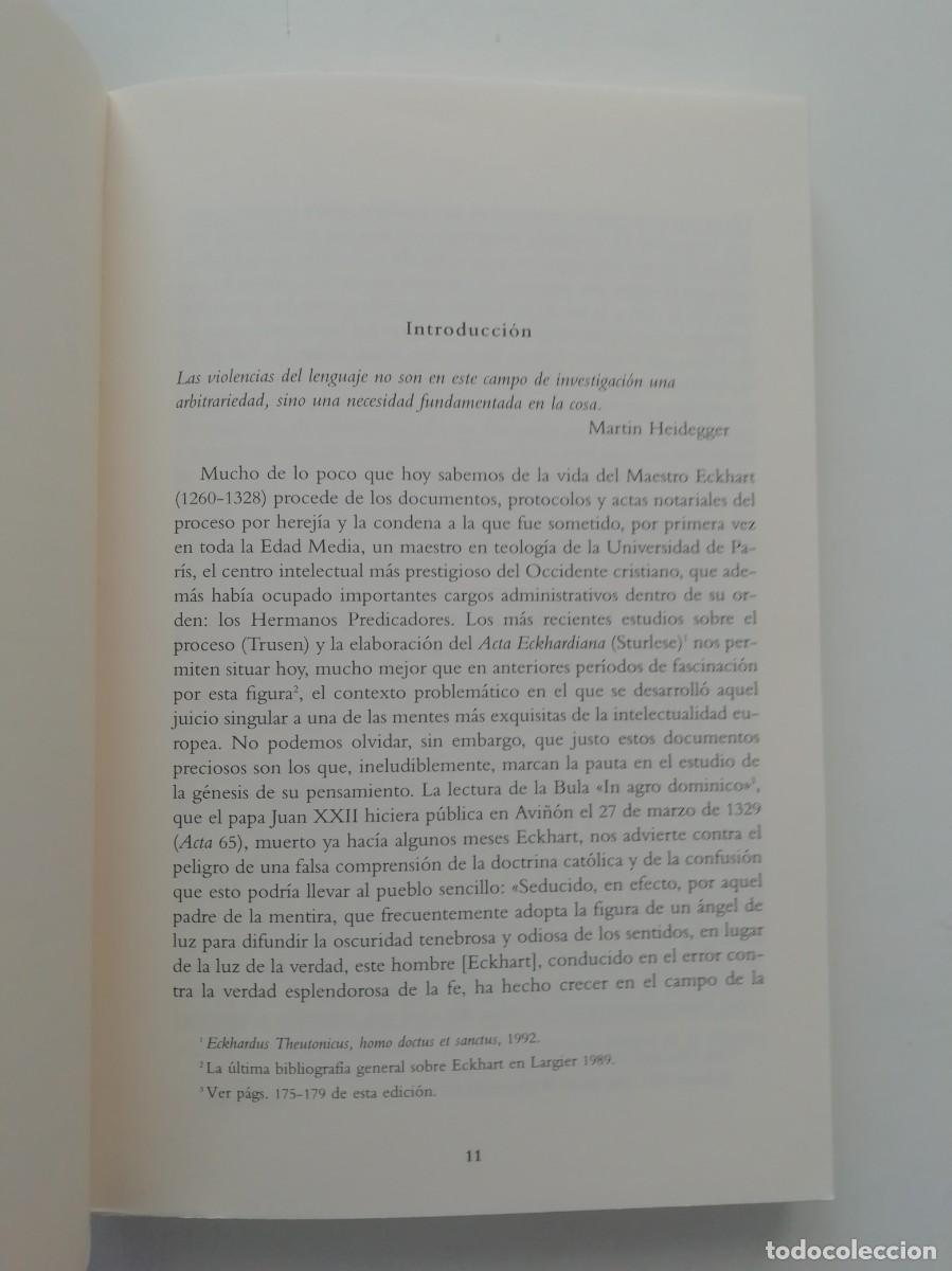 Libros de segunda mano: EL FRUTO DE LA NADA - MAESTRO ECKHART - ED. SIRUELA 2008 - Foto 4