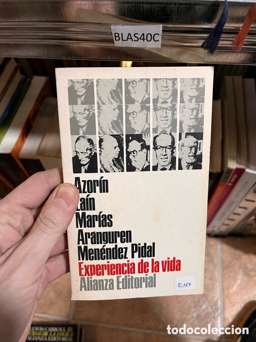 Libros de segunda mano: BLAS40C ١٠ Azor&iacute;n La&iacute;n Mar&iacute;as Aranguren Men&eacute;ndez Pițar Experiencia de la vida Alianza Editorial