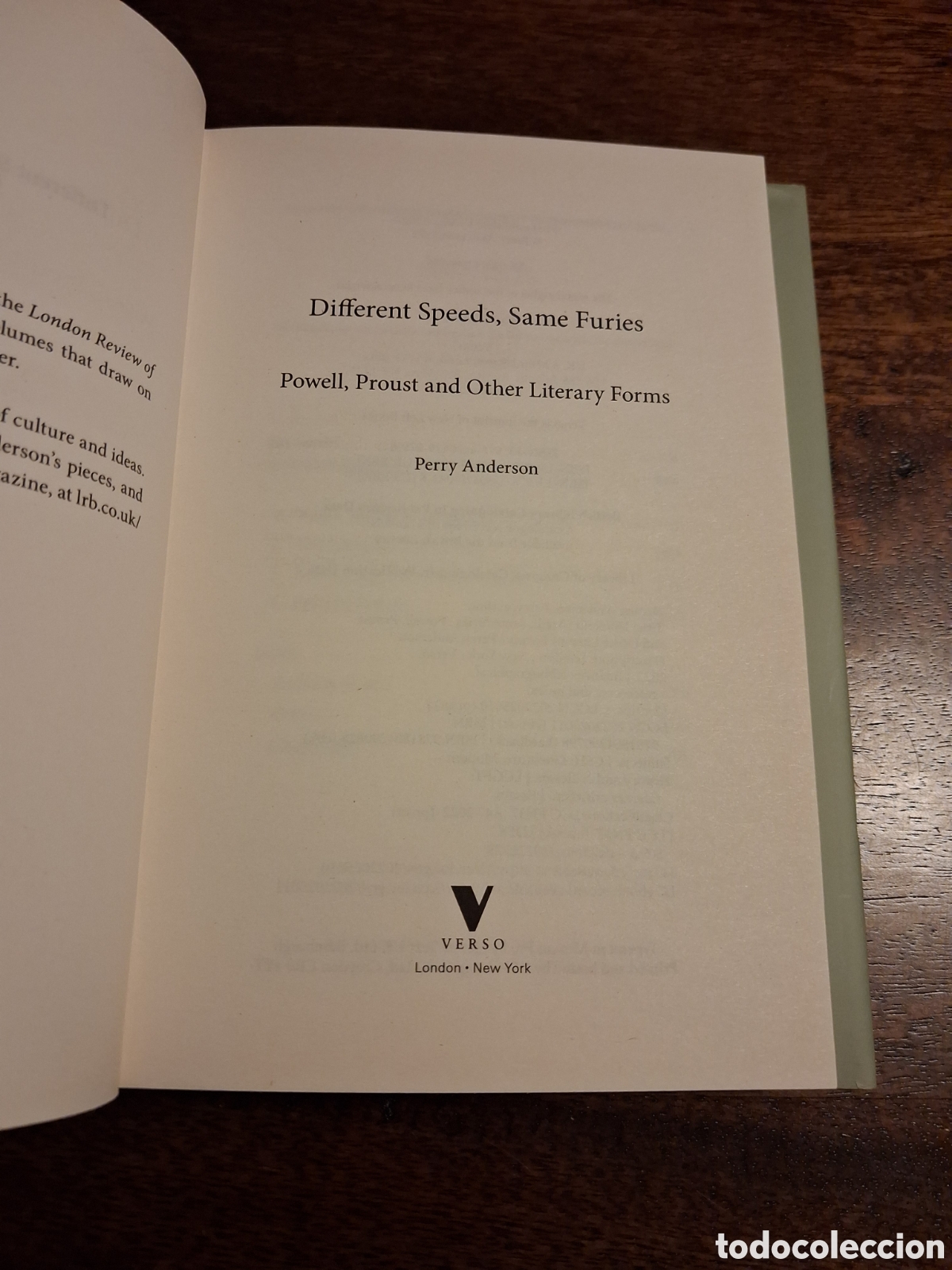 Libros de segunda mano: Different Speeds, Same Furies (Hardback), - Foto 2