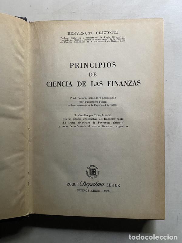 Libros de segunda mano: Principios de Ciencia de las Finanzas - Griziotti Benvenuto