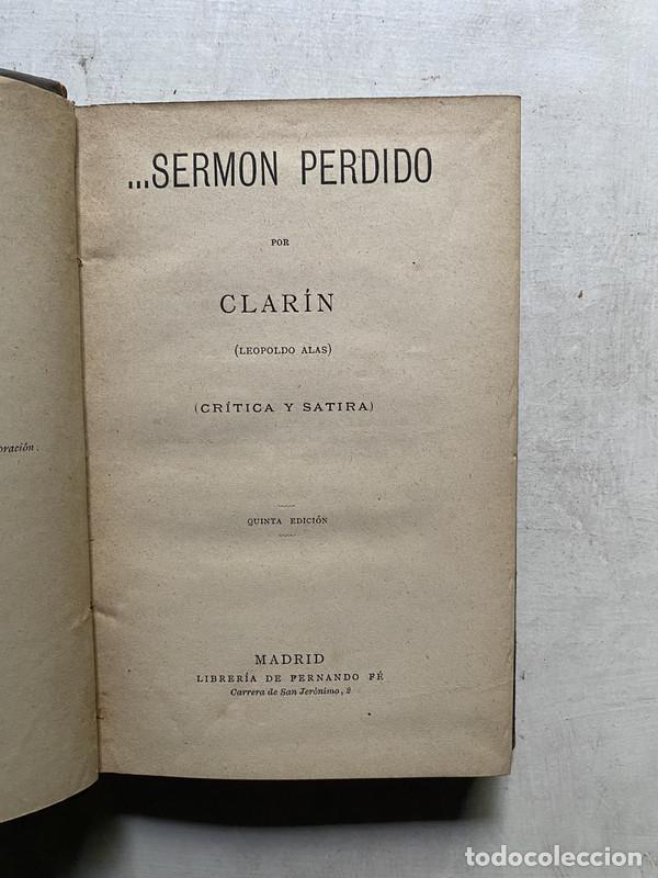 Libros de segunda mano: ...Sermon Perdido - Alas Leopoldo - Foto 1